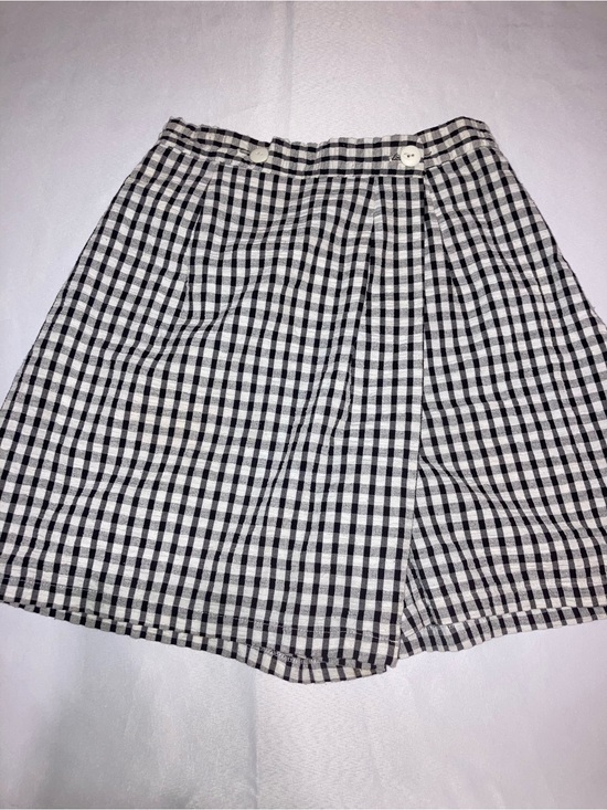Kelly's Kids Dresses & Skirts - Vintage Kelly's Kids Black and White Gingham Pleated A-Line Mini Skirt